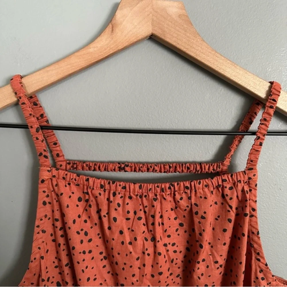 H&M Girl's Elastic Stretch Straps | Rust Orange +‎ Black Splatters